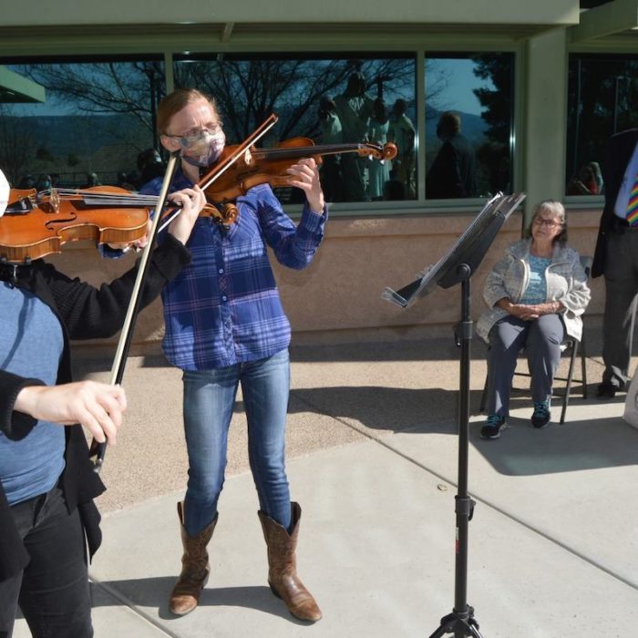 Rainbow Acres violinists play at our 2021 Employee Appreciation Day Event